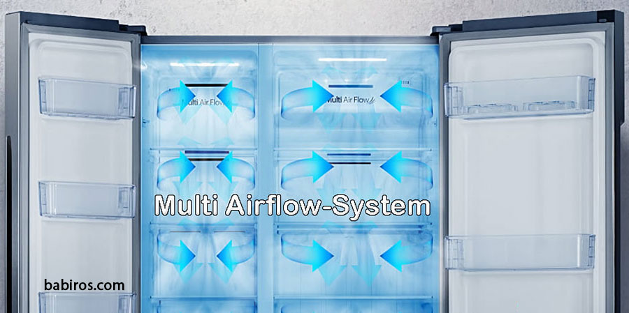 سیستم خنک کننده Multi Flow در یخچال هایسنس