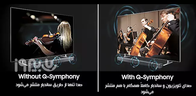 فناوری Q-Symphony ساندبار q700a سامسونگ