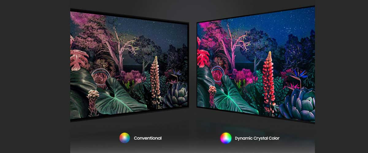 تکنولوژی Dynamic Crystal Color در تلویزیون 70 اینچ AU8000 سامسونگ 