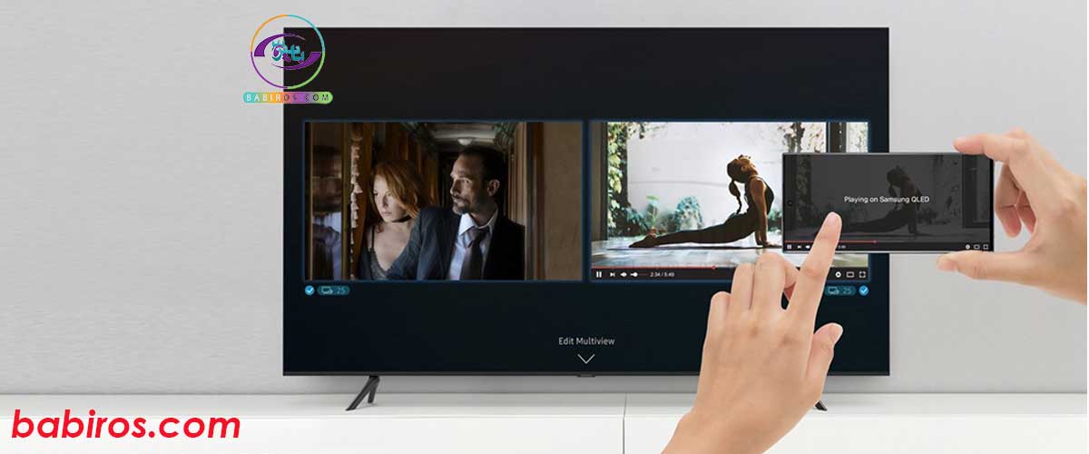 قابلیت Multi View در تلویزیون 55 اینچ q95 سامسونگ