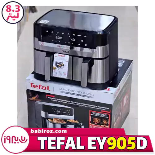 سرخ کن رژیمی 8 لیتری دوقلو تفال مدل EY905D