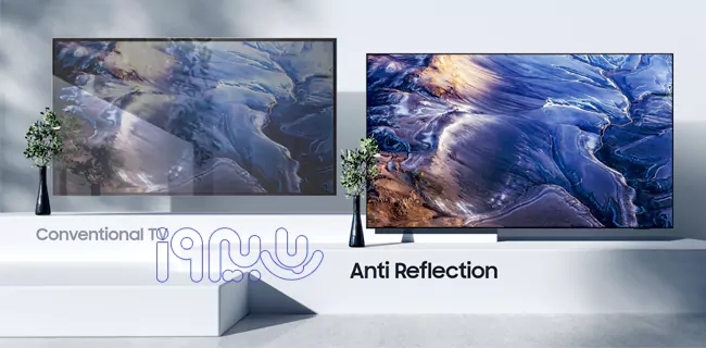 فناوری‌های Anti-Glare و Ultra Viewing Angle تلویزیون نئوکیولد 65QN90B Samsung